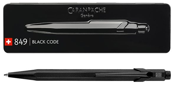 Caran d’Ache 849 Black Code: модная ручка с полностью черным внешним видом